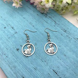 Cat Silver Earrings